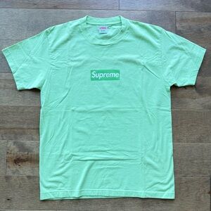 Supreme Lime Green Box Logo T-shirt
